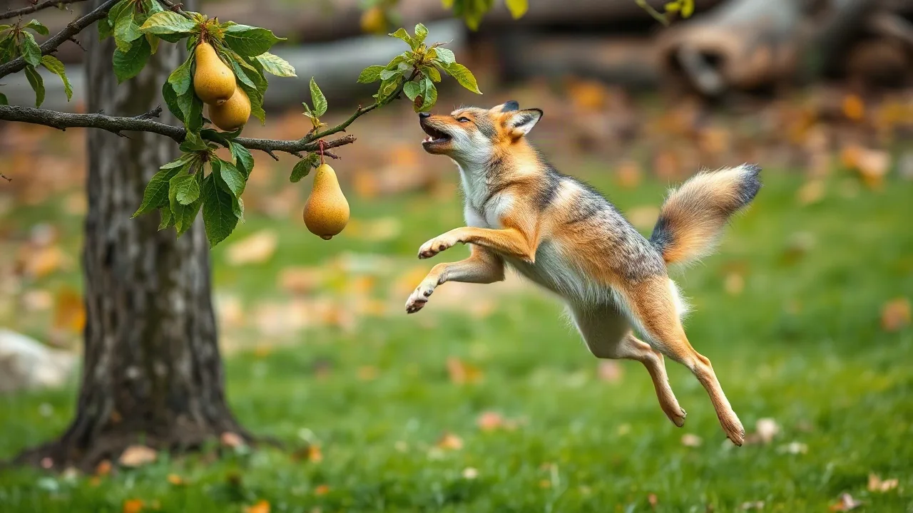 Coyote Leaps to Snatch Pear in Viral Wildlife Video