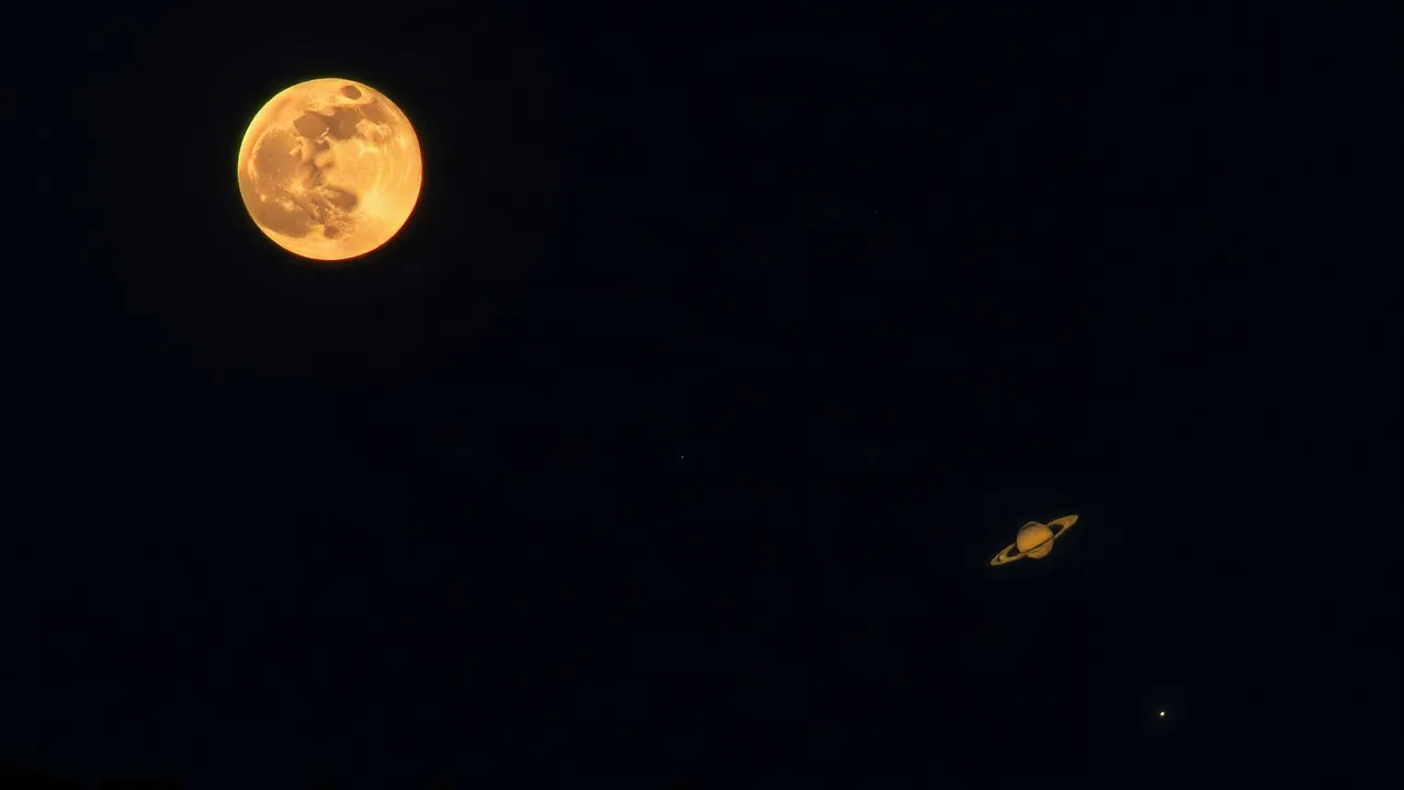 Harvest Moon and Saturn Align This Weekend