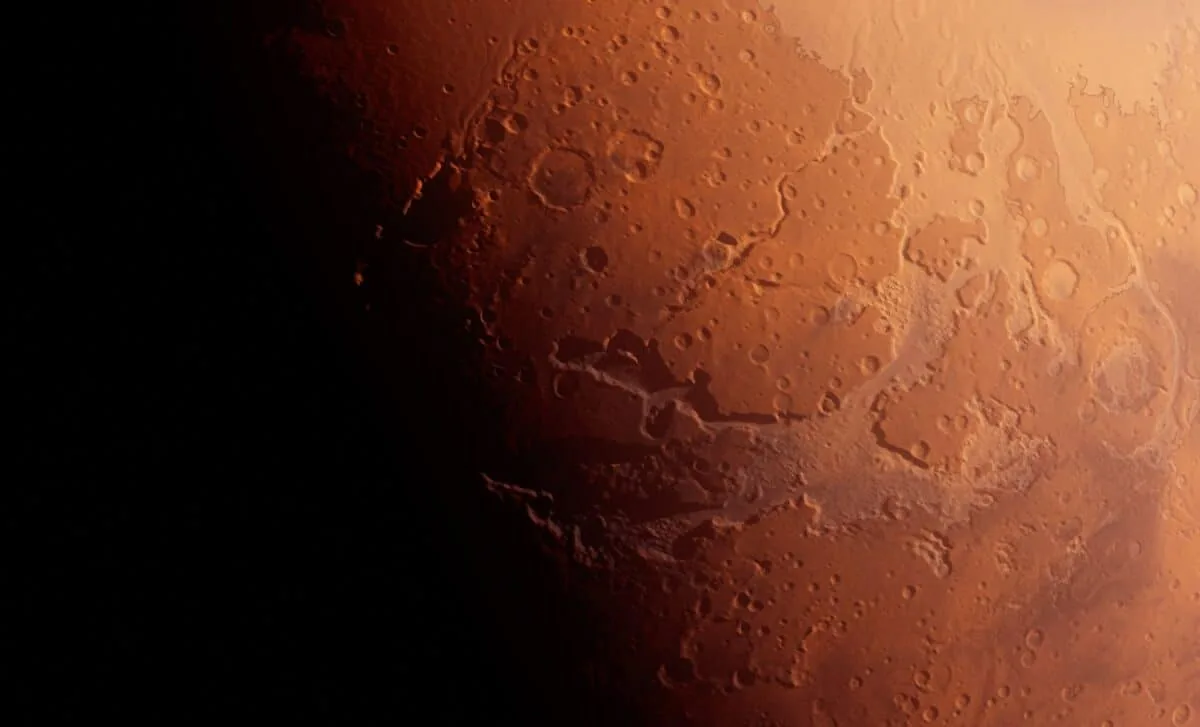 Mars Crescent Image Offers New Details From Psyche Spacecraft
