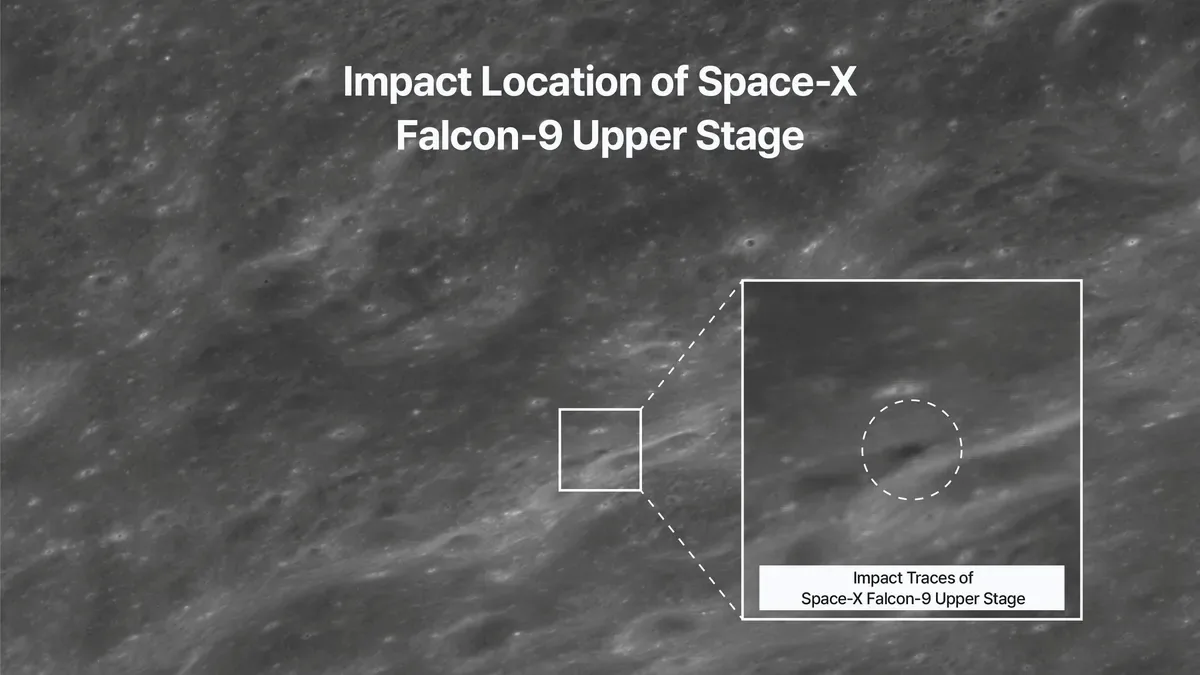 SpaceX Rocket Upper Stage Leaves New Crater on Moon