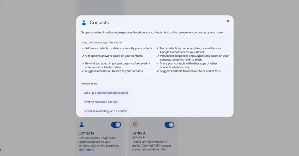 Gemini App Integrates Google Contacts for Smarter Interactions