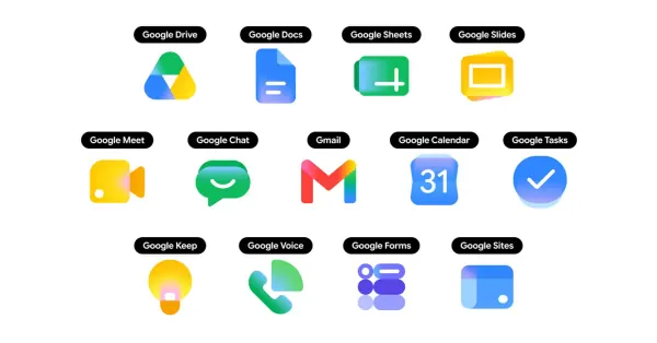 Google Workspace Unveils New Gradient Icons Across Web Apps