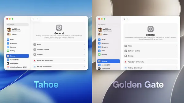 macOS Golden Gate Tweaks Liquid Glass Design for Better Readability