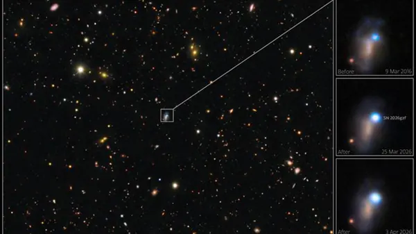 Massive Star Supernova Observed by Global Telescope Network