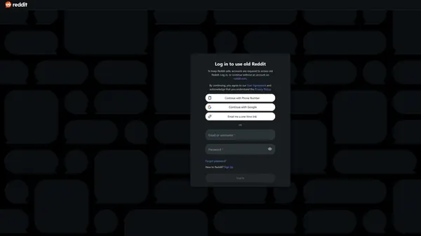 Reddit May End Old Desktop Version Amid AI Data Fight
