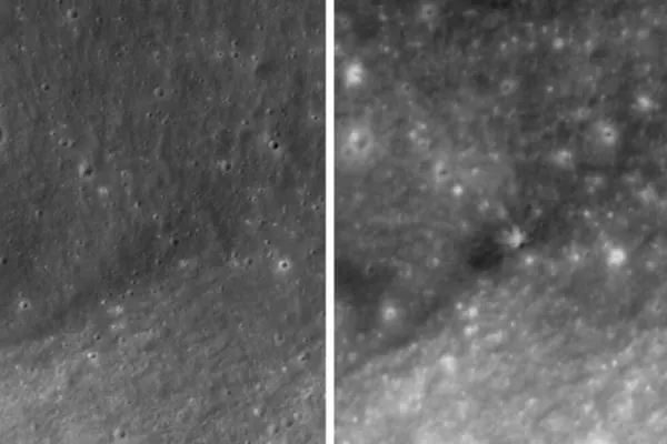 South Korean Satellite Images SpaceX Moon Rocket Crash Site