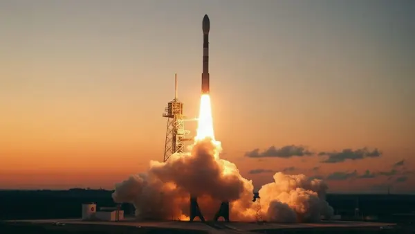 SpaceX Falcon Heavy Lifts Off Secret Spy Satellite