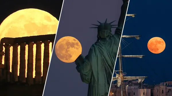 June's Strawberry Moon Dazzles Skywatchers Worldwide