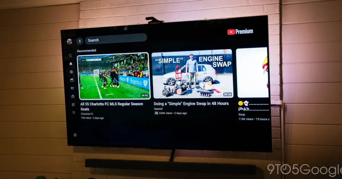 YouTube TV App Refreshes Sidebar for Easier Library and Channel Access